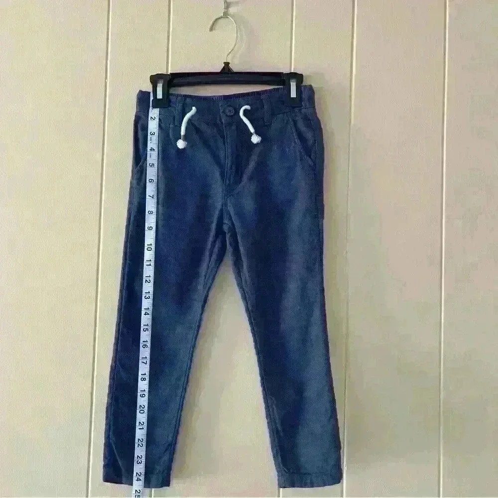H&M Toddler Boys Dressy drawstring Pants Navy Size 4-5Y Adjustable Waist Bottoms - Picture 3 of 6